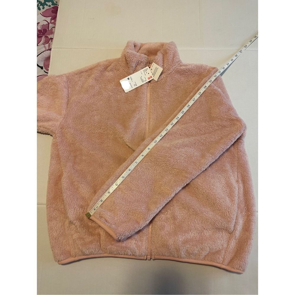 NWT - Uniqlo Medium Fluffy Yarn Fleece Full-Zip Jacket - Pink - Picture 3 of 8